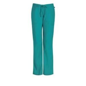 Custom Code Happy Womens Mid Rise Drawstring Scrub Pants Teal - X-Small